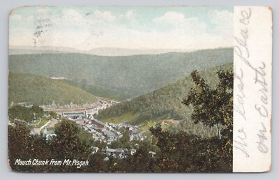 Mauch Chunk From Mt Pisgah Pennsylvania 1905 Postcard