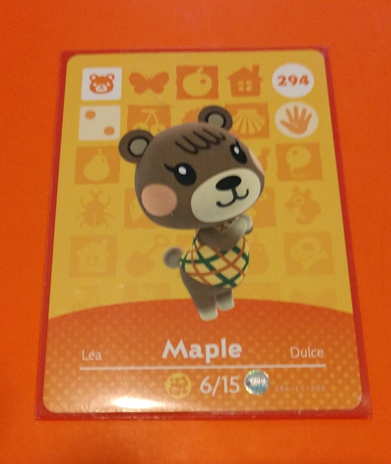 Maple Amiibo Card 294 Animal Crossing New Horizons Never Scanned Mint 