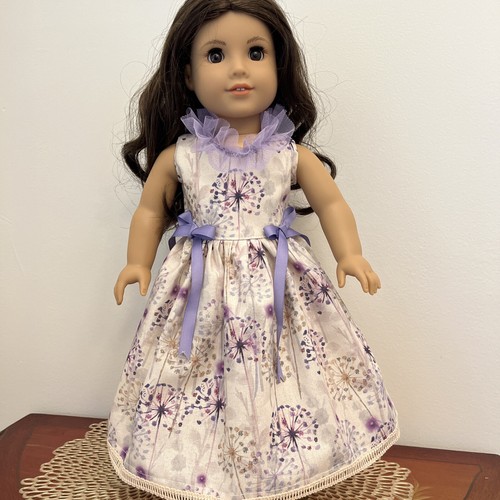 Lavender Dress Made For 18” Dolls Like American Girl, Our Generation - Picture 6 of 9