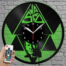 LED Clock Vasco Rossi Vinyl Record Wall Clock Led Light Wall Clock 1577