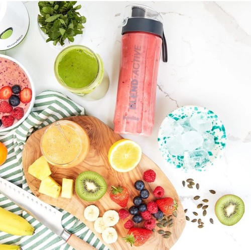 Breville Blend Active Bottle 600ml | Clear Smoothie Bottle Leak Proof Grey Sport - Picture 4 of 6