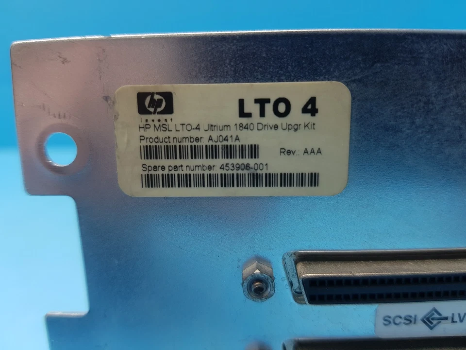 HP Fibre Channel LTO4 Ultrium 1840 Backup Tape Drive MSL 453906-001 AJ041A - Image 2 of 4