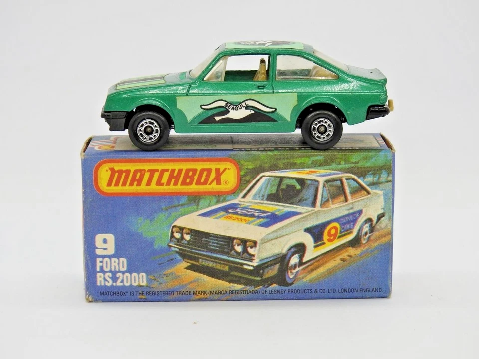 Ford Escort RS2000 Matchbox Superfast Caja Verde Metalizado Gaviota Nº9 1978 Casi Nuevo Foto 4 de 4
