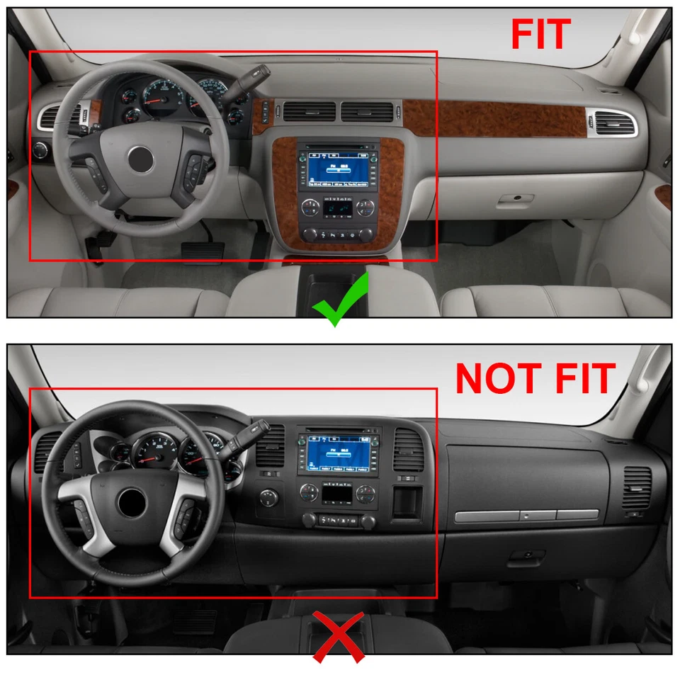 DASHBOARD Dash Cover Cap Black For 2007-2014 Avalanche Suburban Tahoe Yukon Foto 3 de 4