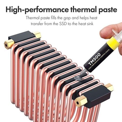for M.2 Hard Disk Heatsink Therma Pad Copper Cooler for NVME 2280 - Afbeelding 7 van 8