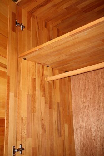 Massivholz Kleiderschrank 3tür Kernbuche geölt Schlafzimmer Garderoben Schrank - Bild 5 von 10
