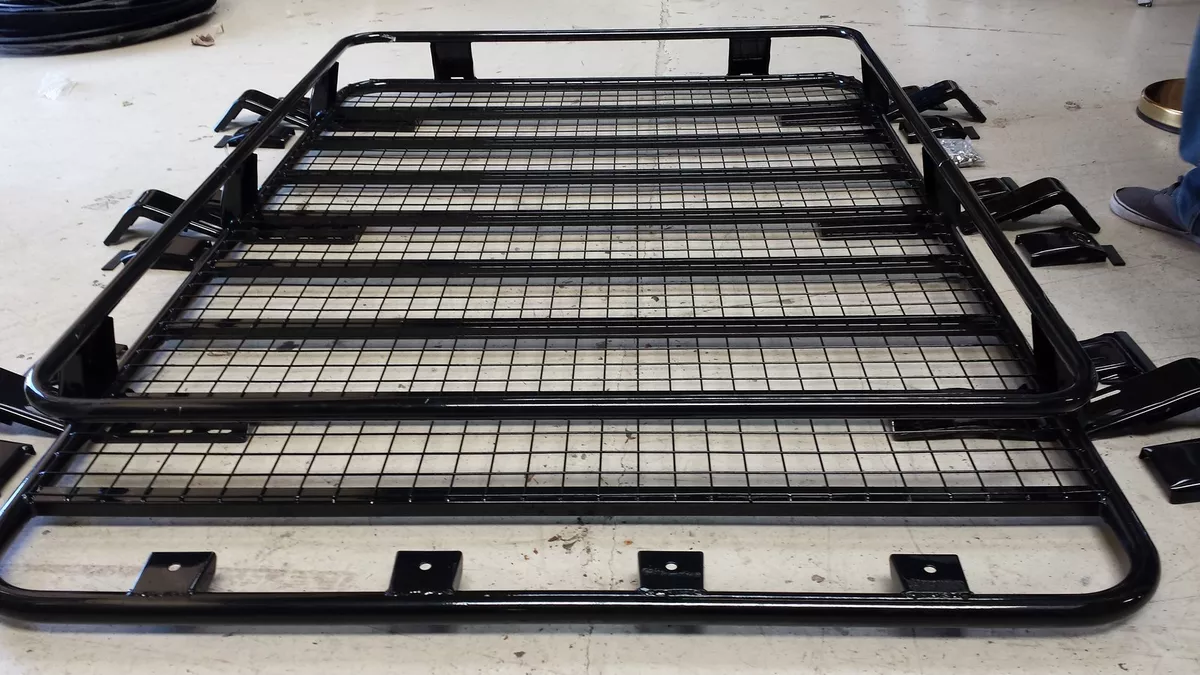 Transit Van Steel ROOF RACK TRAY TOP Black 4X4 CARGO LUGGAGE BASKET carrier  NEW