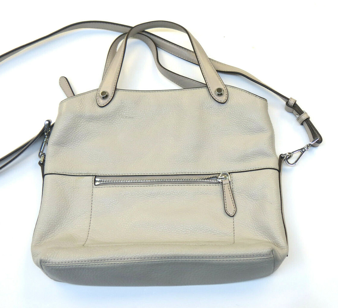 Michael Kors Cement Leather Hyland Medium Convertible Messenger  