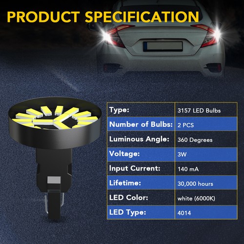 Bombilla de reversa LED blanca 3156 3157 para Dodge Ram 1500 2500 3500 - Imagen 9 de 13