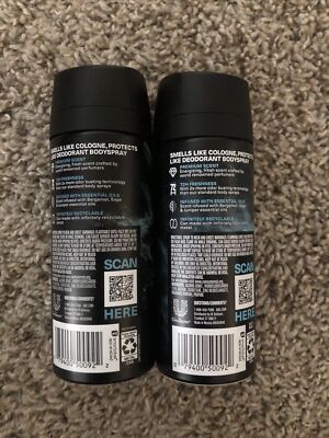 2X Axe Fine Fragrance Collection Premium Deodorant Body Spray Aqua