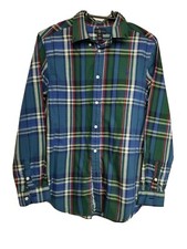 Ralph Lauren Men's Plaid Long Sleeve XL Button Dress Buisness Shirt Pocket Logo