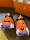 Fitz and Floyd Derby Pumpkins Salt and Pepper Shakers — photo 1