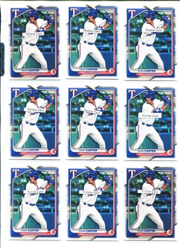 Lote de 171 tarjetas #C Rangers Evan Carter X20, González, Rodríguez, Ryan, Odor, Rookie - Imagen 3 de 19