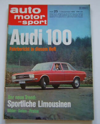 AMS 25/1968 Audi 100, Opel Rekord Sprint A, Porsche 907, sportl. Limousinen