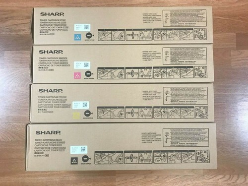 New Genuine Sharp MX-6204N,6500N,6580N,7040N,7090N,7500N MX-62NT CMYK Toner Set - Picture 2 of 7