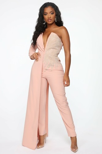 Tuta tutina lunga donna elegante da cerimonia da sera con strass XS-S | eBay