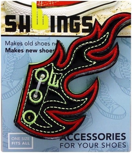 Shwings FLAME BLACK SHOE WINGS Makes Old Shoes New, Makes New Shoes Fly - Picture 4 of 9