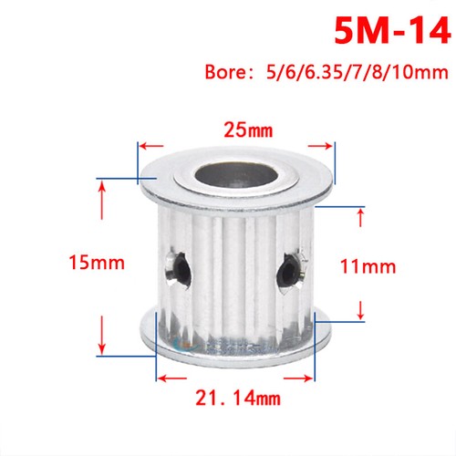 5M Timing Belt Pulley 10T-18T Synchronous Wheel Sprocket For 10mm Width Belt - Picture 5 of 8