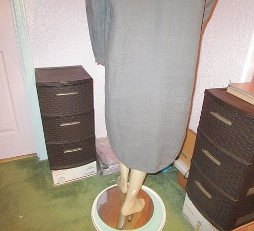 Vestido réplica Prairie Underground talla L cáñamo bolsillos abotonados grunge Lagenlook - Imagen 9 de 10