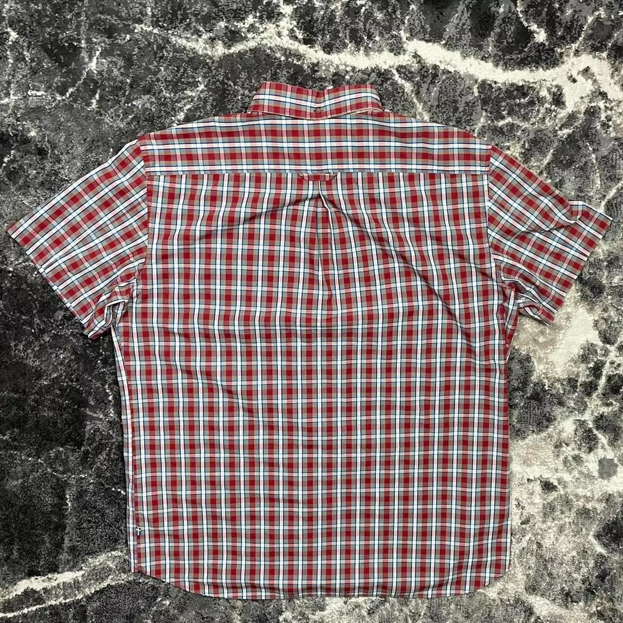 fjallraven plaid short sleeve button hiking outdoors shirt
