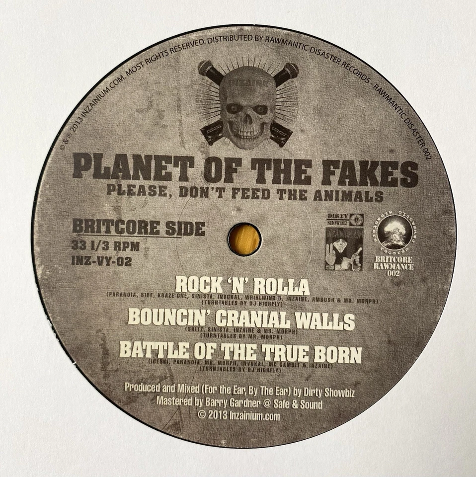 PLANET OF THE FAKES - DON’T FEED THE ANIMALS 12” VINYL GUNSHOT UK HIP HOP CREW Foto 4 de 4