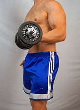 RARE Adidas Satin Nylon Soccer Shorts BLUE GREAT CONDITION MEDIUM M