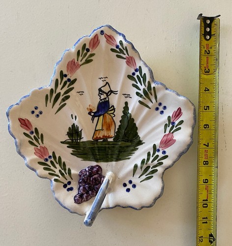 Vintage Blue Ridge Pottery China Dinnerware Plate Dutch Peasant lady w/Flowers - Picture 8 of 8