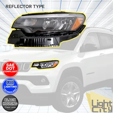 For 2022-2024 Jeep Compass Driver Side LED Reflector Headlight w/o LED DRL LH