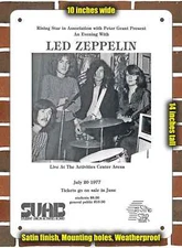Metal Sign - 1977 Led Zeppelin at Arizona State University- 10x14 inches