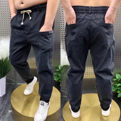 Pantalones cargo con 6 bolsillos para hombre grande alto elástico de gran tamaño - Imagen 11 de 11