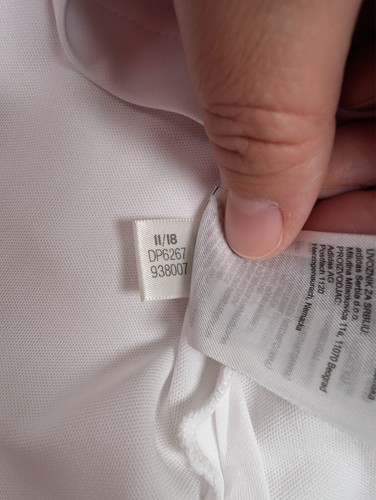 Adidas Adi 360 Print Polo Shirt Mens XL White Purple Geometric Golf Performance - Picture 8 of 10