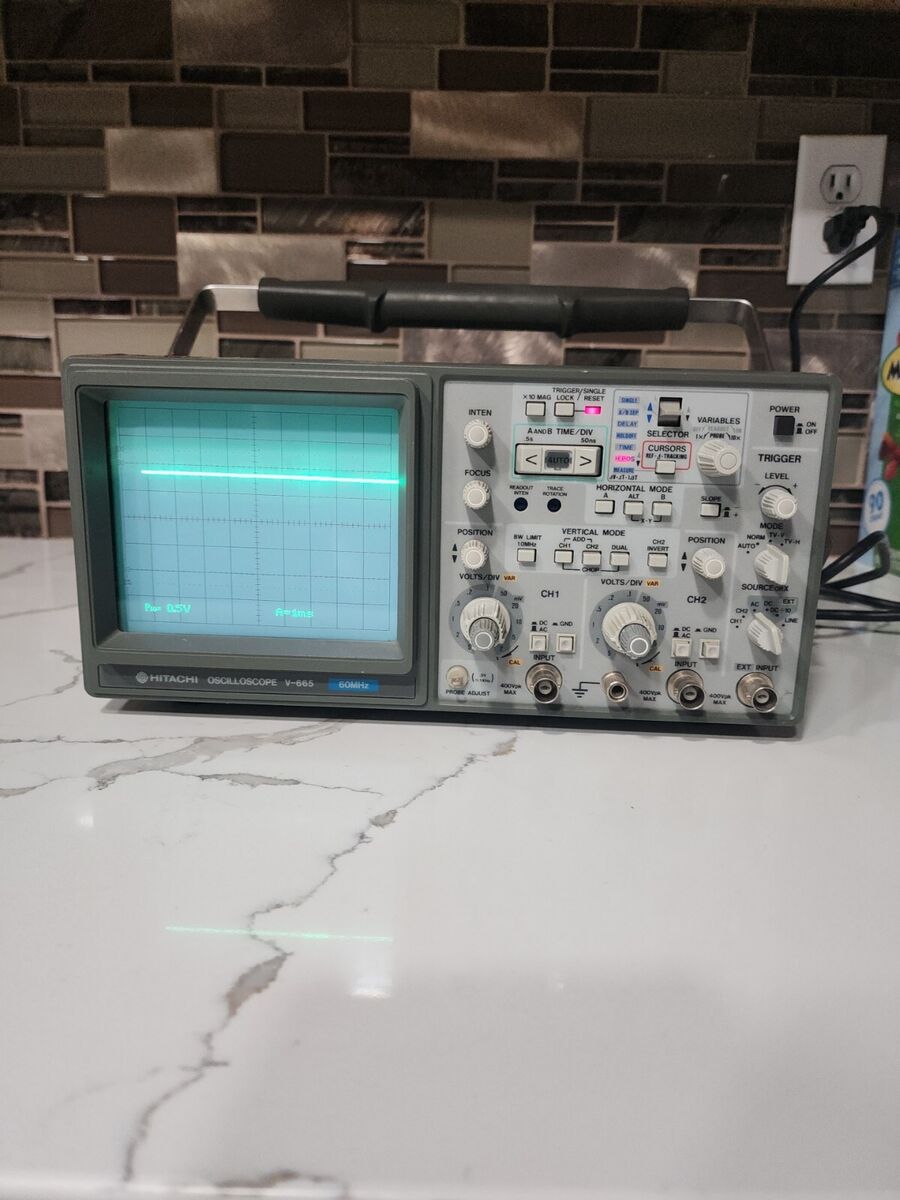 HITACHI OSCILLOSCOPE V-665 60MHz PORTABLE ANALOG TESTED HITACHI OSCILLOSCOPE V-665 60MHz PORTABLE ANALOG TESTED