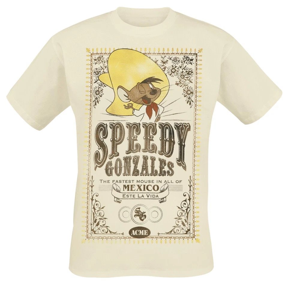 Looney Tunes T-Shirt Herren Speedy Gonzales beige - Bild 1 von 2