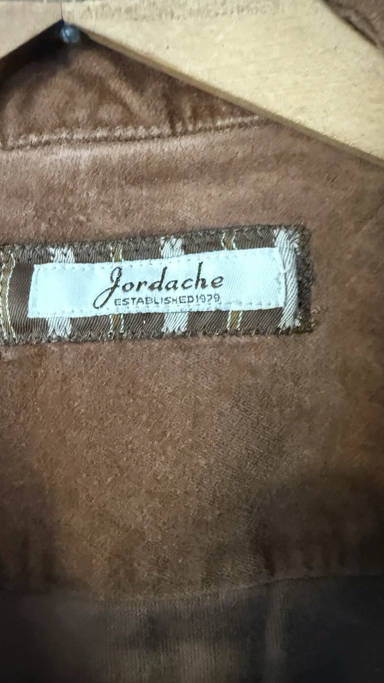VTG Y2K Jordache Brown Velvet Short Blazer Jacket Retro Boho Sz L Chest 41” - Image 2 of 4