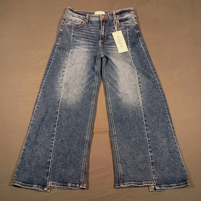 Risen Boho Festival Straight Wide Leg High Rise Baggy Women's 13/31 Jeans NEW