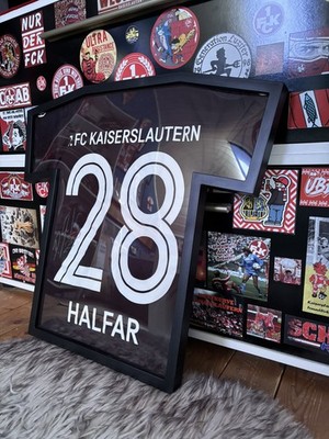 Kaiserslautern Retro Trikot Halfar Signiert + Trikotrahmen Größe S 2015/2016 