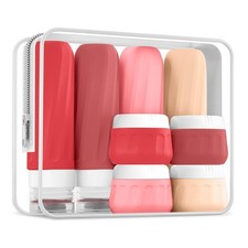 Travel Size Toiletries 8 Pack, TSA Approved 3oz/1oz Silicone Refillable Conta