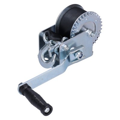 (600LBS Heavy Duty Winch Mit 6M Strap Hand Crank Cable Gear Manual Boat Tra DO
