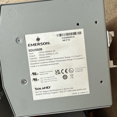 Emerson SDU500B Sola HD Industrial UPS Uninterruptible Power Supply DIN Rail