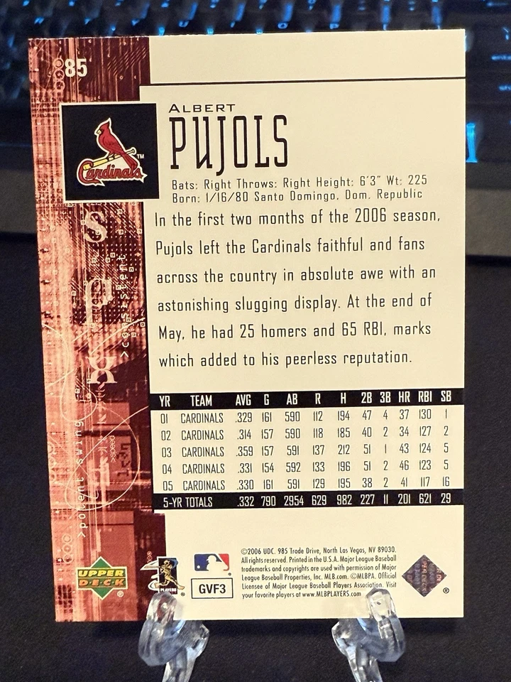 2006 Albert Pujols SPx #85 Cardinals - Image 4 of 4