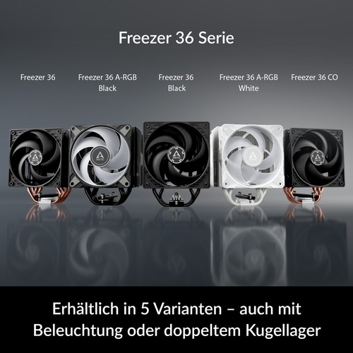 ARCTIC Freezer 36 (black) CPU-Kühler AMD Intel Lüfter Gaming leise schwarz - Bild 10 von 10