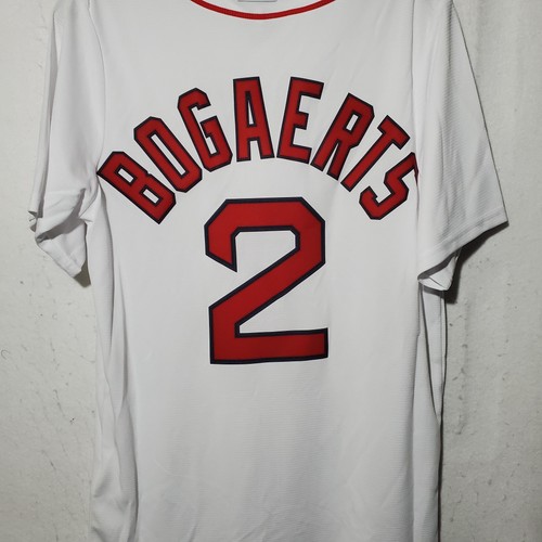 Boston Red Sox Jersey Mens Small White MLB Baseball Nike Bogaerts 2 Shirt NWT - Picture 11 of 13