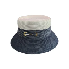 Scalapronti Women Hat 88 Paper 12 Polyester Brown &Blue Hat 23 In