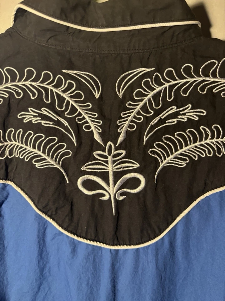 Camisa de hombre Coofandy Western bordada manga larga botón a presión L #15 Foto 3 de 4