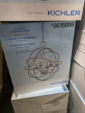 Kichler Axis 4-Light Chandelier Brushed Nickel 19 in Dia MPN 0615998