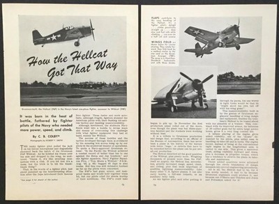 Grumman F6F Hellcat 1943 pictorial  How the Hellcat Got That Way  F4F Wildcat