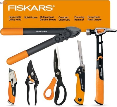 Fiskars House Essentials for New Home Tool Set, 6 Piece Kit, Home Tool Gift Set