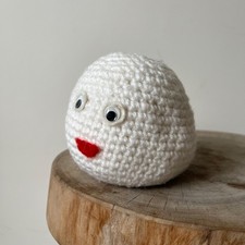 Handmade Crochet White Ghost Amigurumi Plush Toy