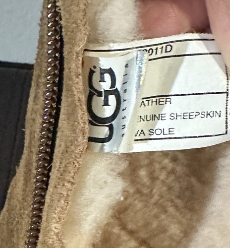 UGG Australia Kids Retro Cargo Sheepskin Lined Boots Size 4 Chestnut Tan 1968 - Picture 18 of 19