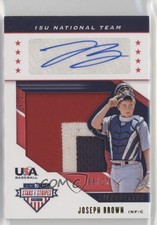 2019 USA Baseball Stars & Stripes Jerseys Prime 6/25 Joseph Brown Auto ms9